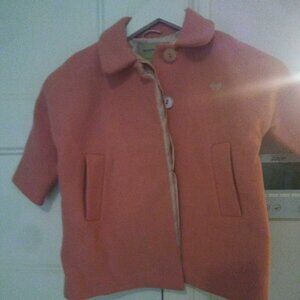 Girls Pink wool coat